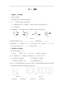 29.1投影同步测试含答案解析