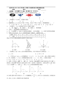 东洲中学2015-2016学年八年级下期末复习数学模拟试卷(2)