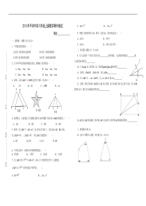 临沧市凤庆县平河中学2015-2016年八年级上数学期中测试卷