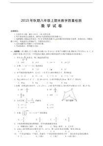 重庆市丰都县2015—2016学年八年级上期末数学试题含答案