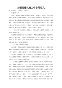 加强党建队建工作总结范文