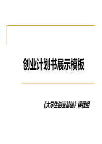 创业计划书展示
