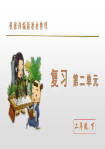 最新部编版二年级下语文-第二单元-复习课件