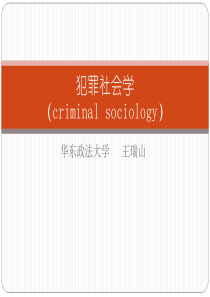 犯罪社会学第八讲-关于犯罪的社会过程解释