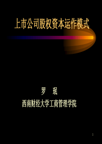 上市公司股权资本运作模式（PPT47页）