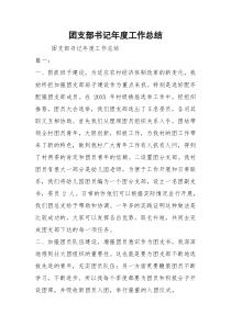团支部书记年度工作总结