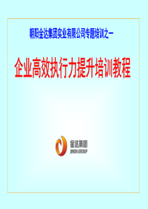 企业高效执行力提升培训教程