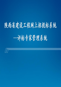 5_陕西省建设工程网上招投标系统--评标专家管理系统