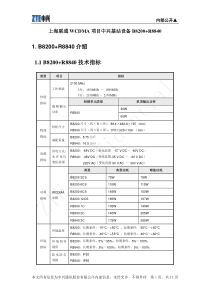 联通WCDMA项目中兴基站设备B8200+R8840介绍