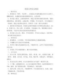 校园文明礼仪规范