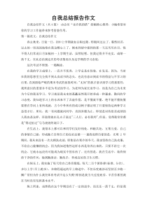 自我总结报告作文_2