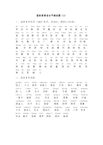 普通话试题(题库)