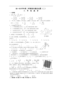 2008-2009学年新人教版八年级下期末模拟试题（二）