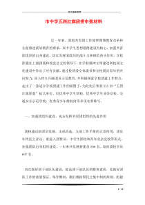 市中学五四红旗团委申报材料