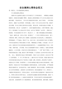 安全案例心得体会范文