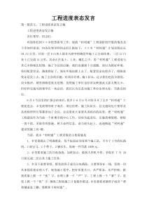 工程进度表态发言