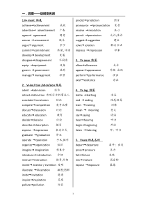 高考常考单词后缀——动词变名词