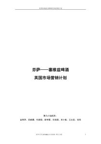 英国啤酒市场营销计划