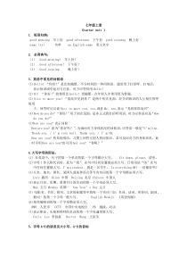 新版人教版七年级英语上下册各单元知识点总结