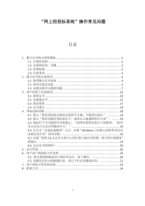 XXXX0822150519“网上招投标系统”操作常见问题