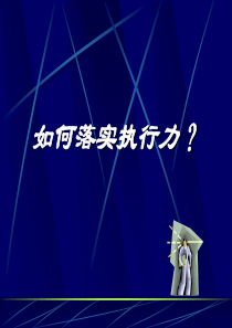 如何落实执行力（PPT34页)