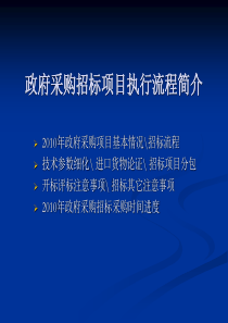 XXXX年政府采购招标项目执行基本要求-政府采购招标项目