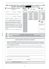 ACT答题卡(含作文纸)