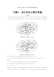 2017年高考真题与高考模拟题分项汇编：专题09-语言表达之图文转换(含答案)