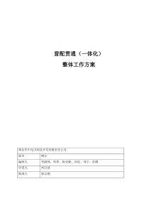 营配贯通(一体化)项目工作方案