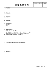 内审总结报告