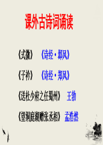 八年级下课外古诗词诵读ppt
