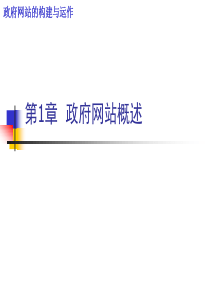 政府网站的构建与运作-政府网站概述1（PPT122页）