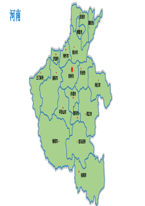河南地图PPT模板