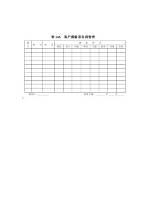 表146__客户满意项目调查表