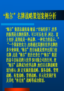 a“海尔”名牌战略策划案例分析 