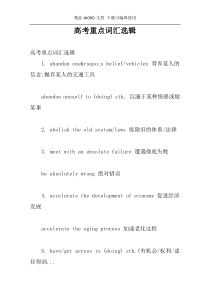 高考重点词汇选辑