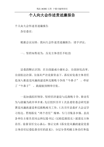 个人向大会作述责述廉报告