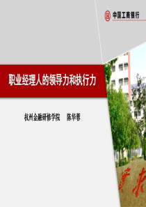 提升领导力执行力经典实用课件职业经理人的领导力和执