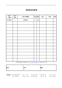 设备停送电制度