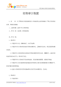 财务审计制度