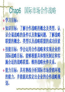 Chap6国际市场合作战略