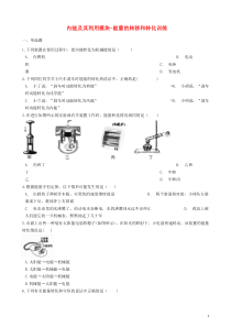 2018-2019学年中考物理 内能及其利用模块 能量的转移和转化训练（含解析） 沪科版