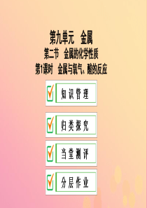 2018-2019学年九年级化学下册 第九单元 金属 第二节 金属的化学性质 第1课时 金属与氧气、