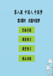 2018-2019学年九年级道德与法治上册 第四单元 和谐与梦想 第八课 中国人 中国梦 第2框 共