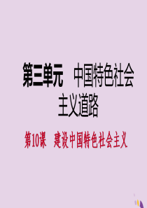 2018-2019学年八年级历史下册 第三单元 中国特色社会主义道路 第10课 建设中国特色社会主义