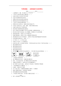 2018-2019学年度九年级化学上册 期末专项训练1 水的组成与水的净化课时练习 （新版）鲁教版