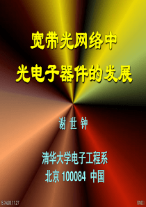 谢世钟-宽带光网络中光电子器件的发展