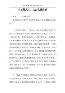 十三届人大二次会议观后感