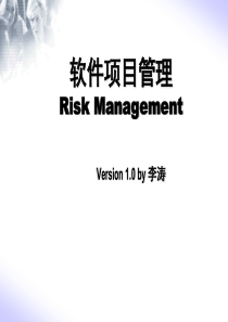 软件项目管理-Risk