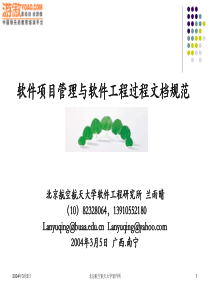 软件项目管理与软件工程过程文档规范